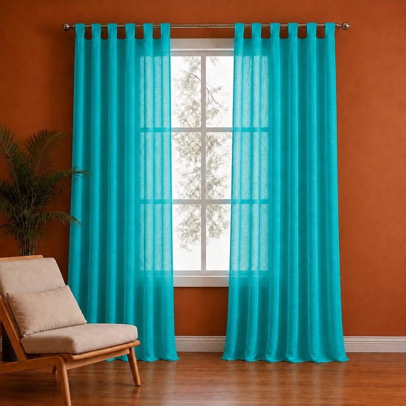 Fort Absolute - Blue Loop Sheer Curtain-1