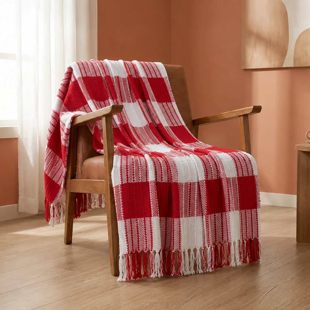 Breton Red Harlequin - Plaid Woven Throw-1