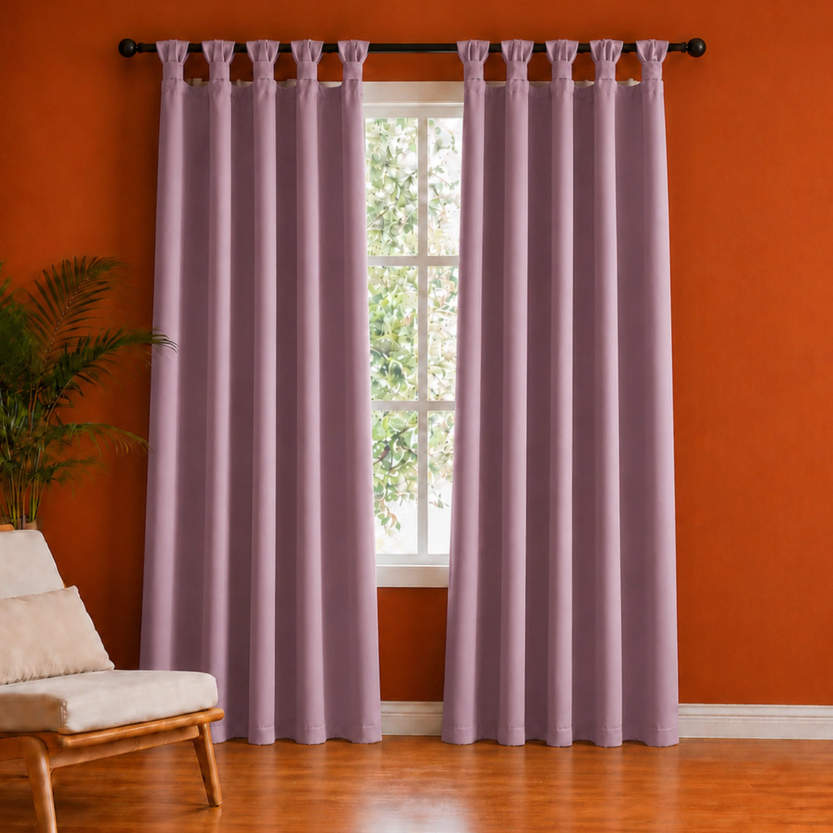 Fort Essential - Twist Tap Top Blackout Curtain (Lavender)-1