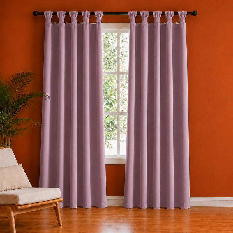 Fort Essential - Twist Tap Top Blackout Curtain (Lavender)-1