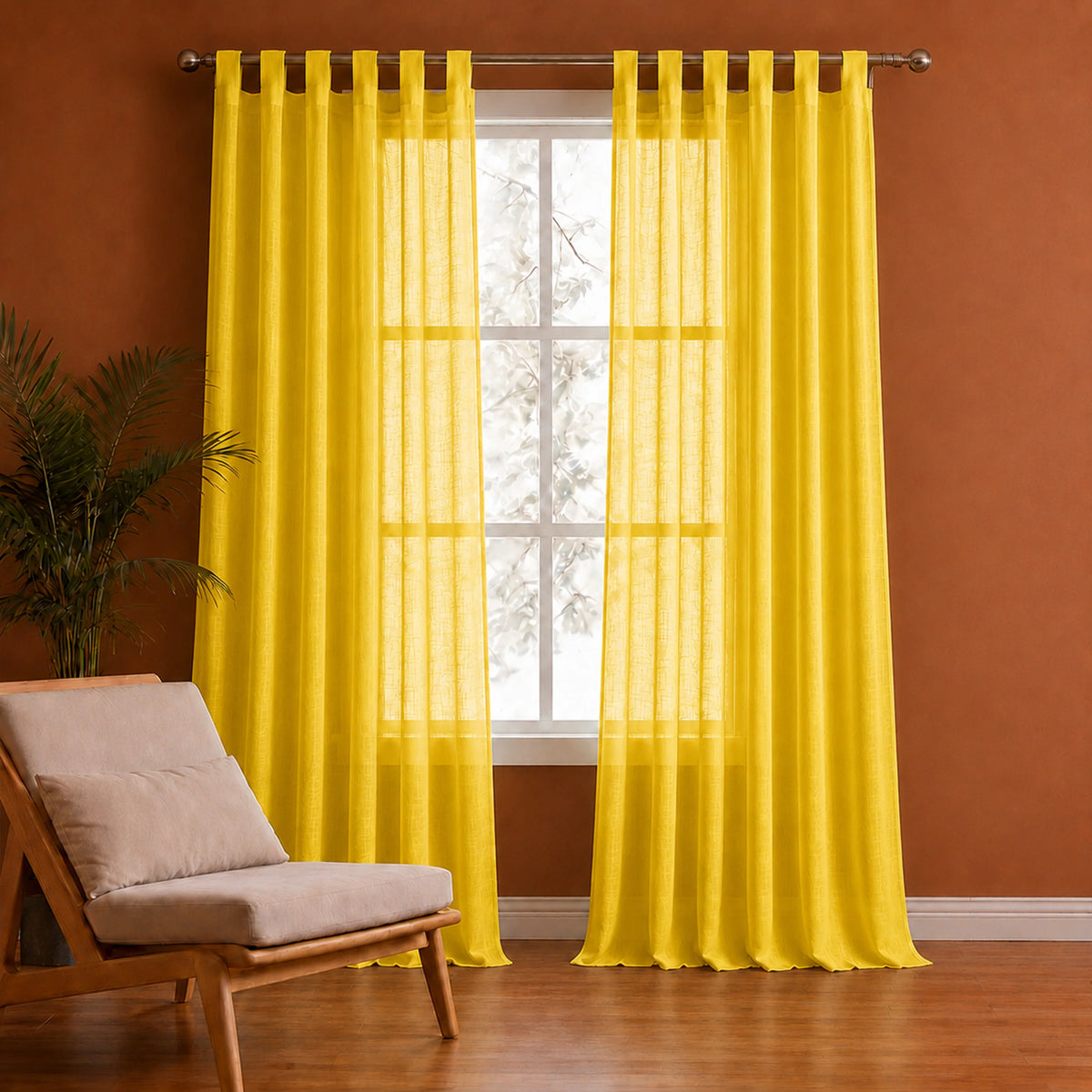 Fort Absolute - Yellow Loop Sheer Curtain