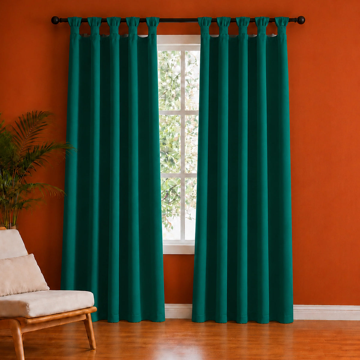 Fort Essential - Twist Tap Top Blackout Curtain (Rama Green)-1