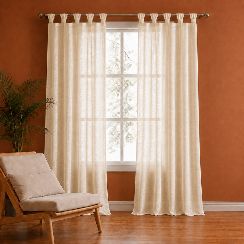 Fort Absolute - Twist Tab Top Sheer Curtain-1