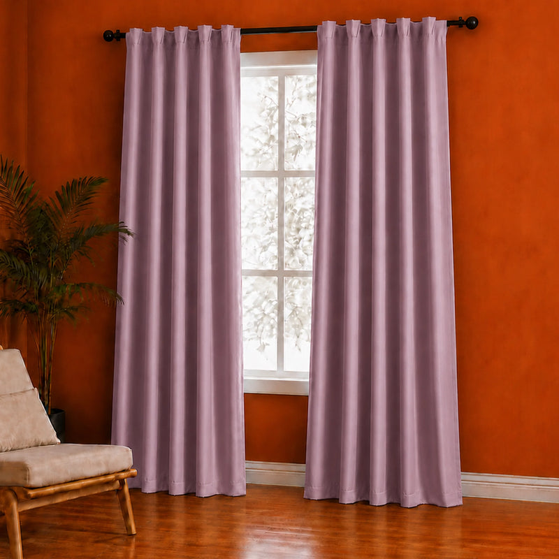 Fort Essential - Back Tab Blackout Curtain (Lavender)-2