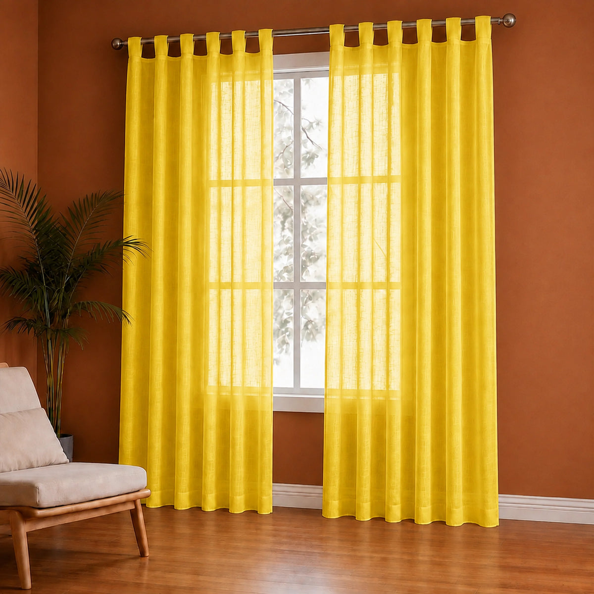 Fort Absolute - Yellow Loop Sheer Curtain
