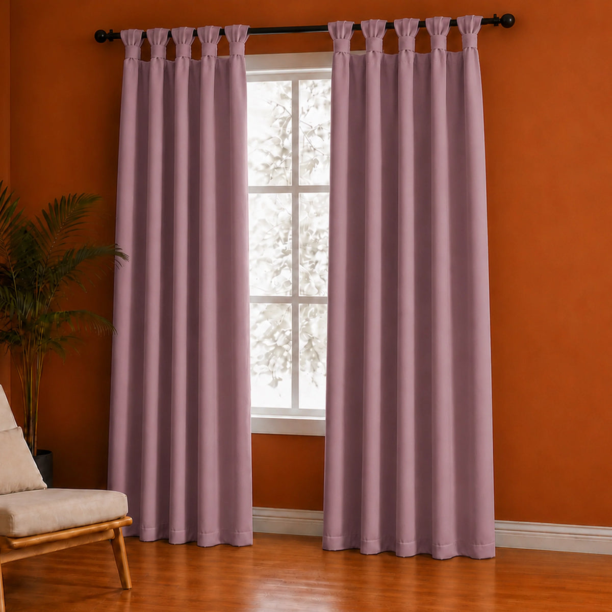 Fort Essential - Twist Tap Top Blackout Curtain (Lavender)-2