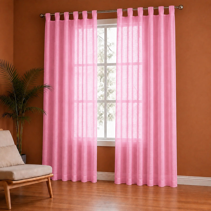 Fort Absolute - Pink Loop Sheer Curtain-2