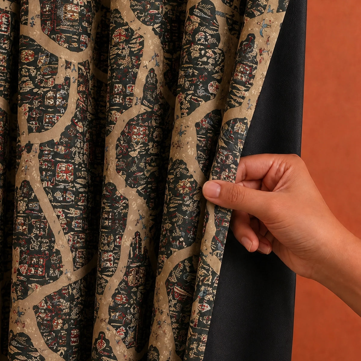 Imprimer River Village - DP curtain-2