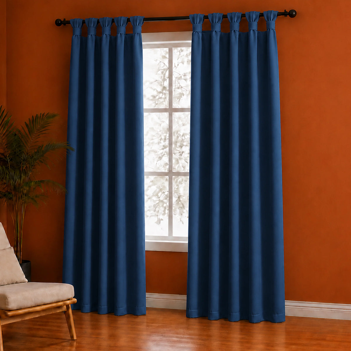 Fort Essential - Twist Tap Top Blackout Curtain (Navy Blue)-2