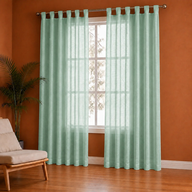 Fort Absolute - Silver Grey Loop Sheer Curtain-2