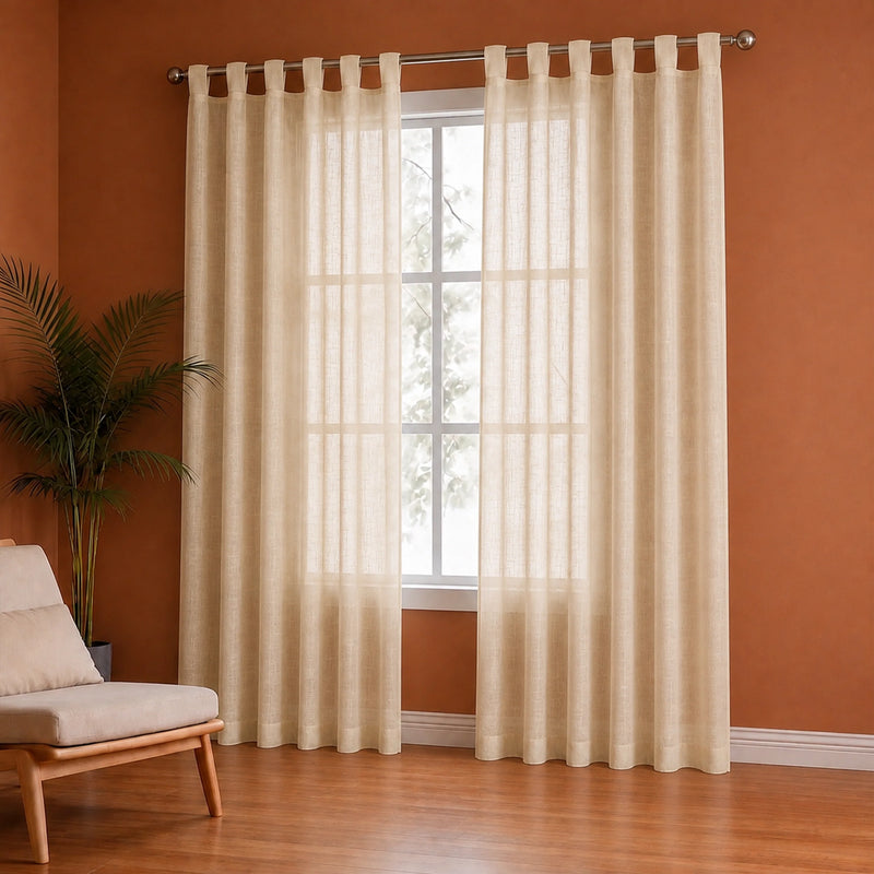 Fort Absolute - Beige Loop Sheer Curtain-2