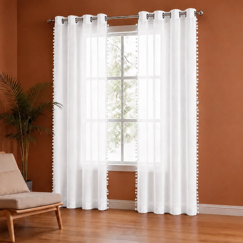 Fort Handpicked Breeze - White Sheer Curtain-2
