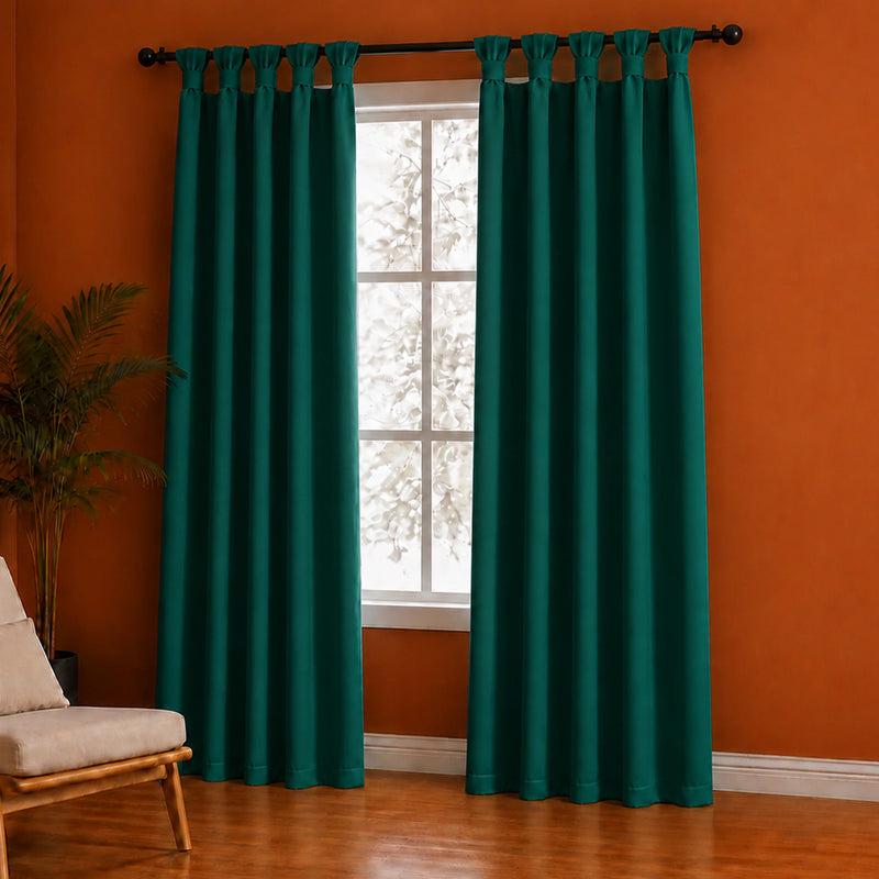 Fort Essential - Twist Tap Top Blackout Curtain (Rama Green)-2