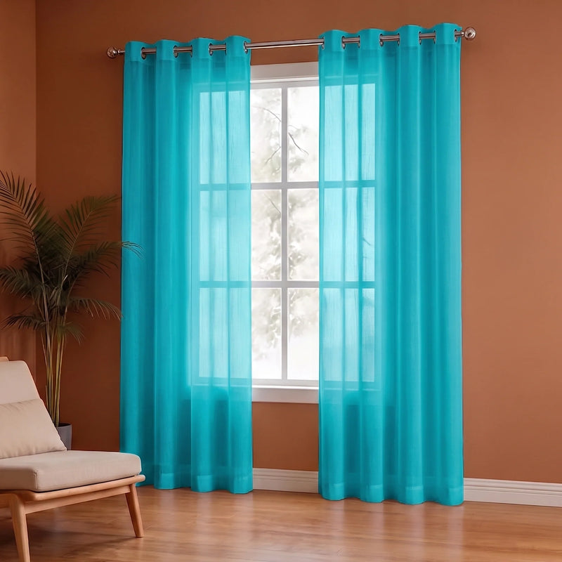 Fort Absolute - Blue Sheer Curtain-2