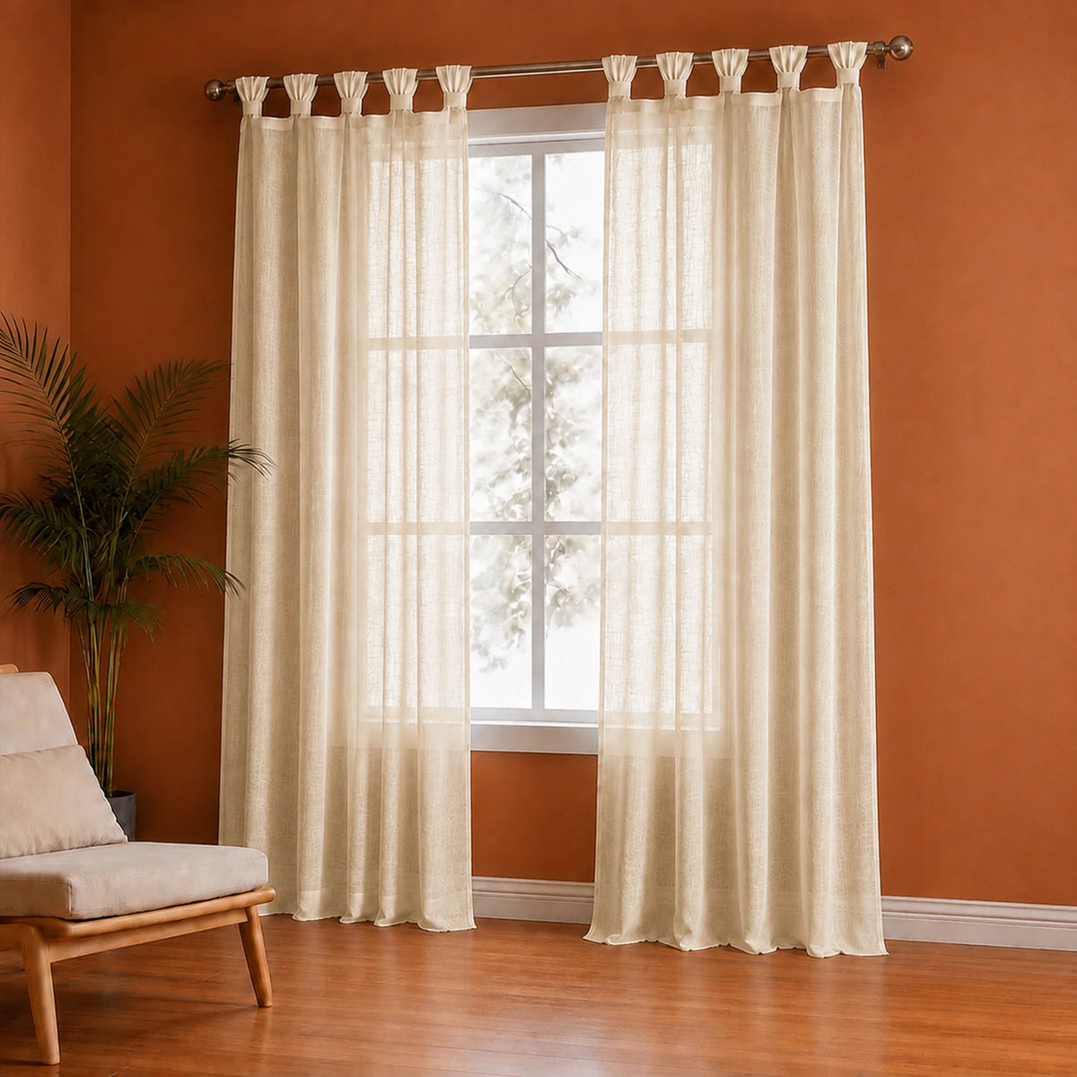 Fort Absolute - Twist Tab Top Sheer Curtain-2