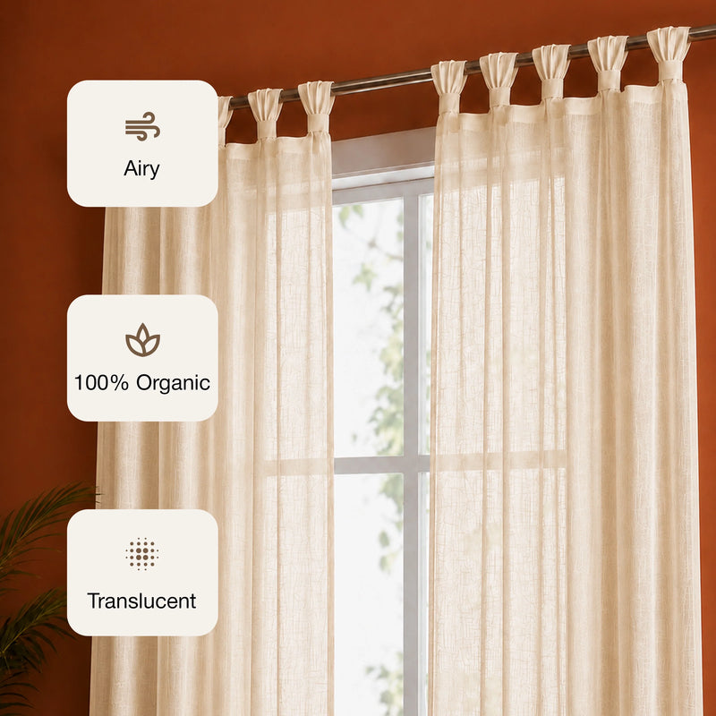 Fort Absolute - Twist Tab Top Sheer Curtain-3