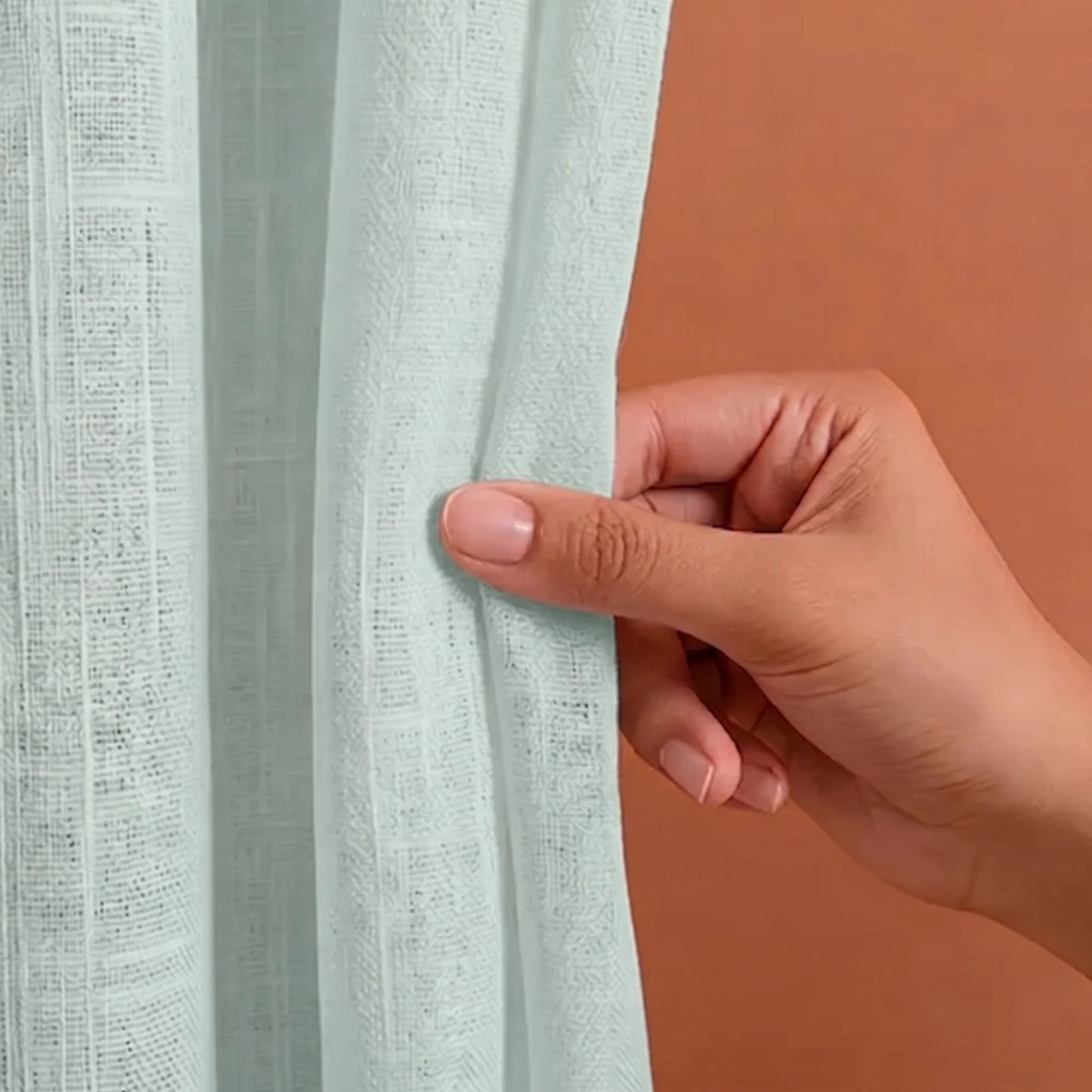 Fort Absolute - Silver Grey Loop Sheer Curtain-5