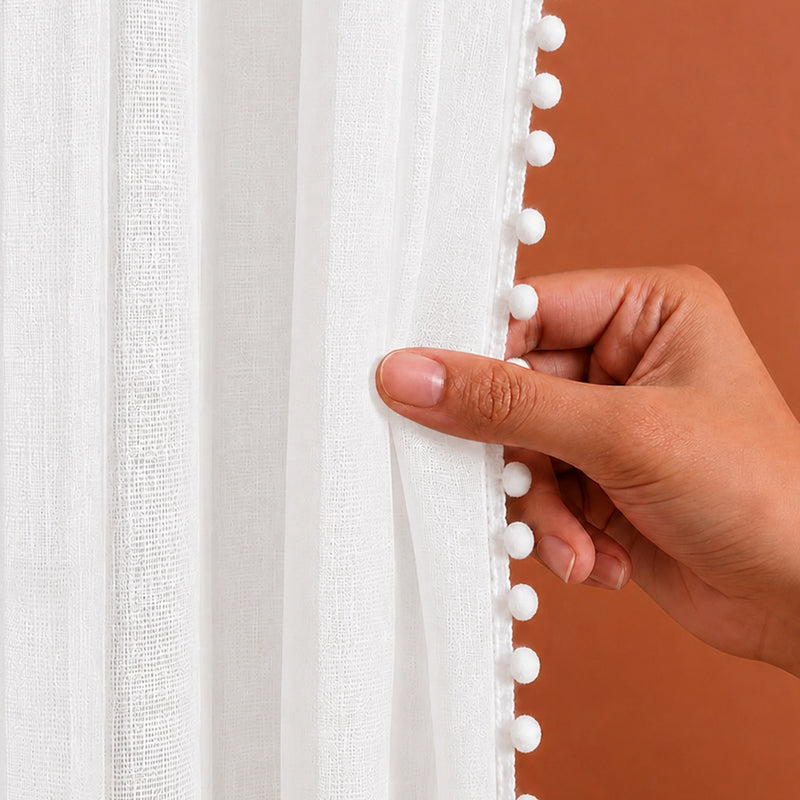 Fort Handpicked Breeze - White Sheer Curtain-5