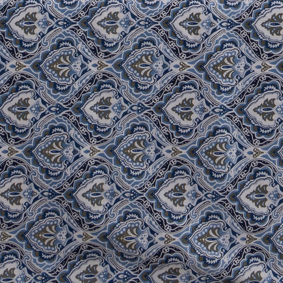 Imprimer Haze - Printed Dohar (Blue & White)-5