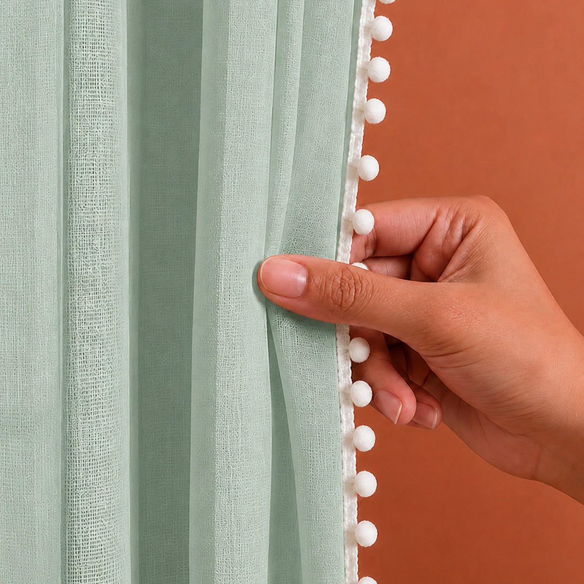 Fort Handpicked Breeze - Silver Grey Sheer Curtain-5