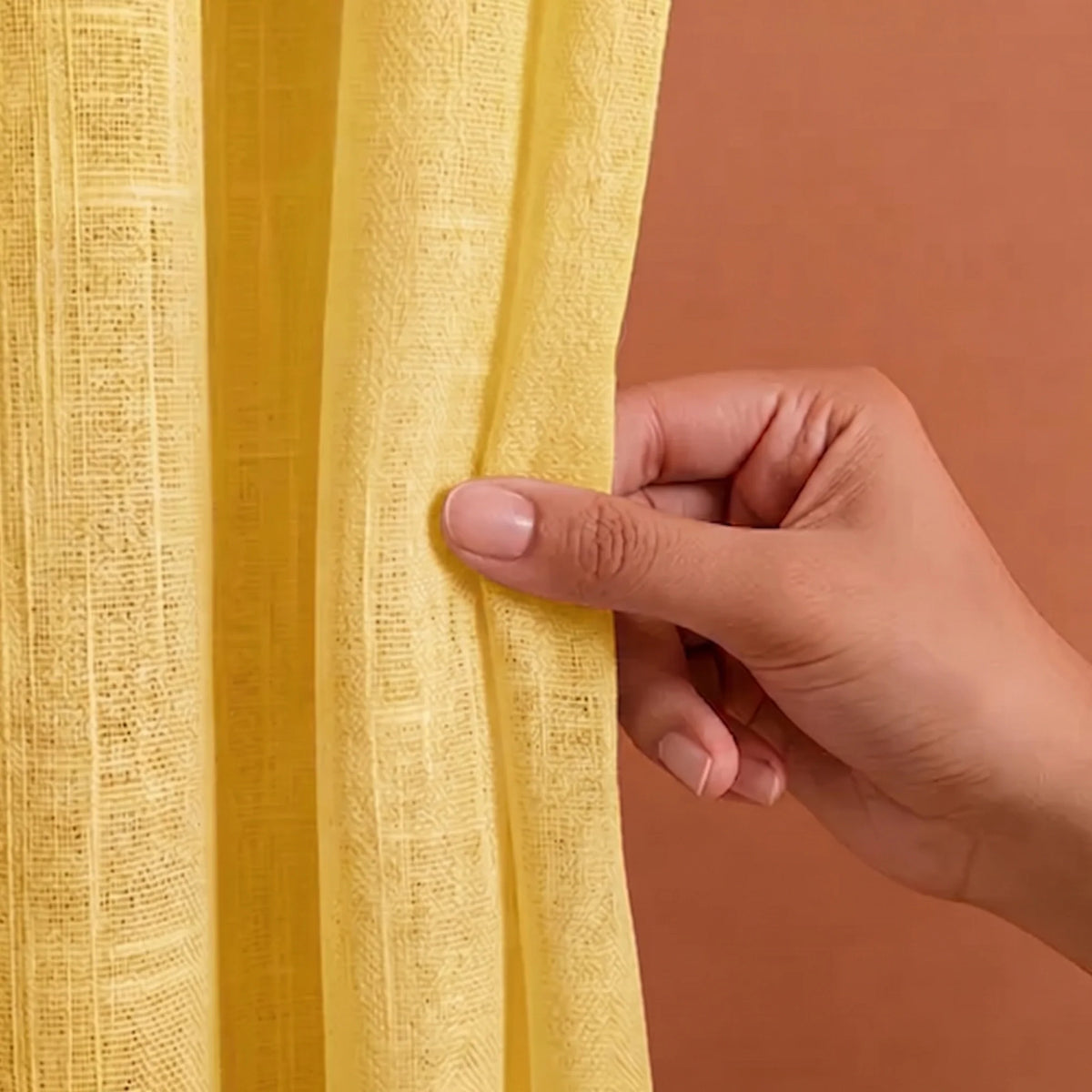 Fort Absolute - Yellow Sheer Curtain-2