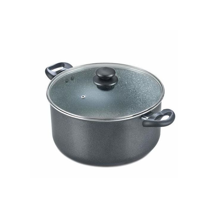 Prestige Omega Deluxe Granite Non-stick Stock Pot,288mm, (Black)