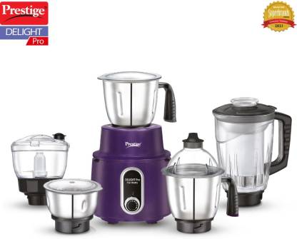 Prestige Delight Pro 750 Juicer Mixer Grinder (5 Jars, Purple)