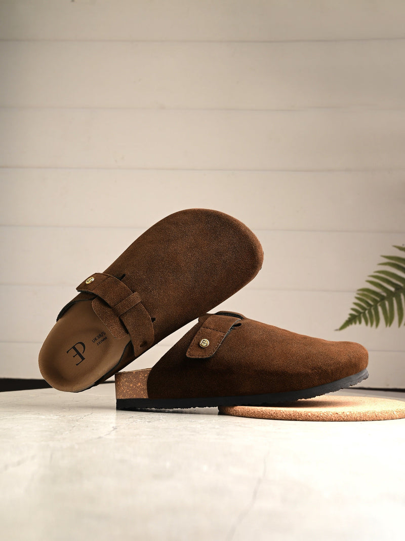 EL PASO Men Faux Leather Casual Slip On Sandals-40