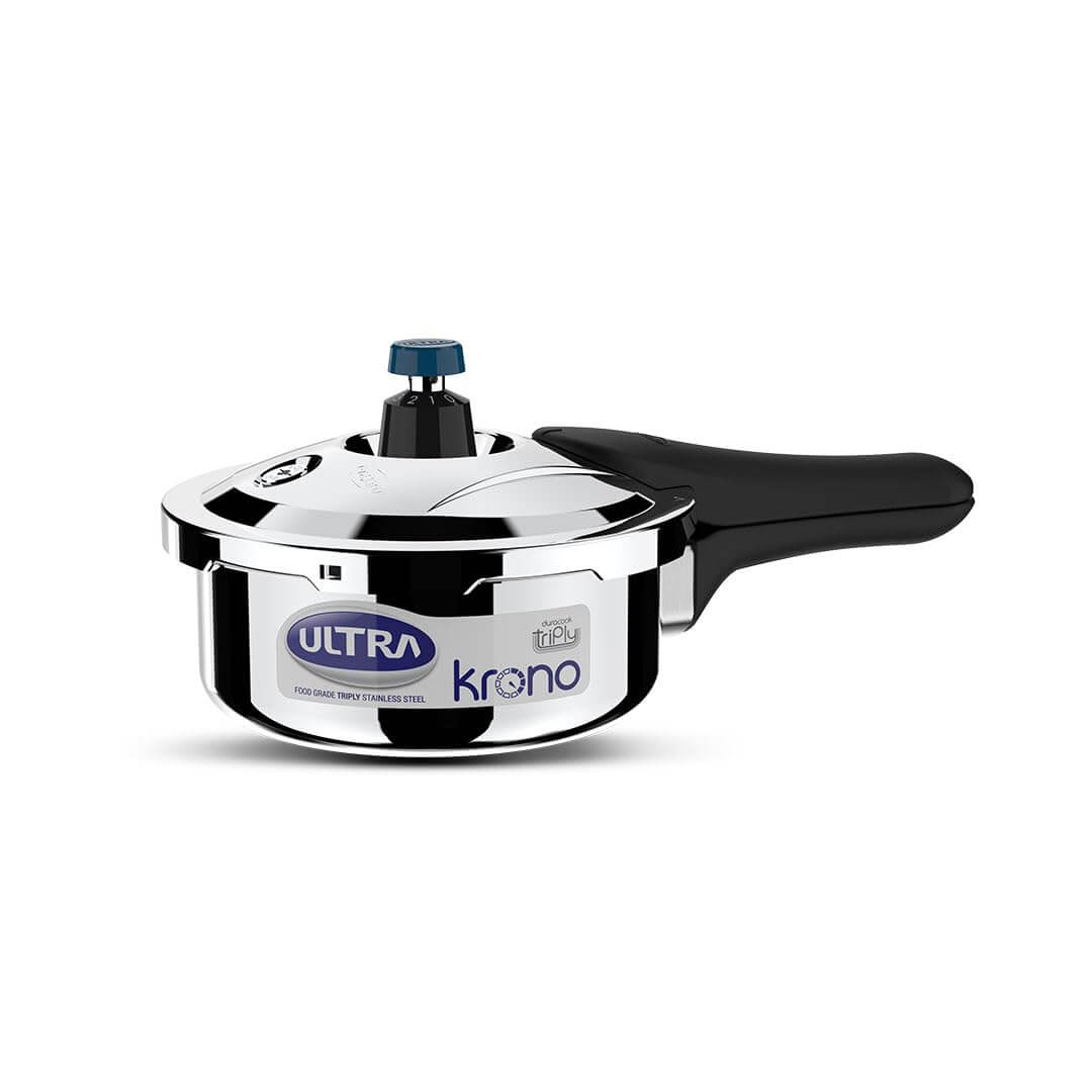 Ultra Triply Krono Pressure Cooker with Whistle Counter - AISI 304 Steel