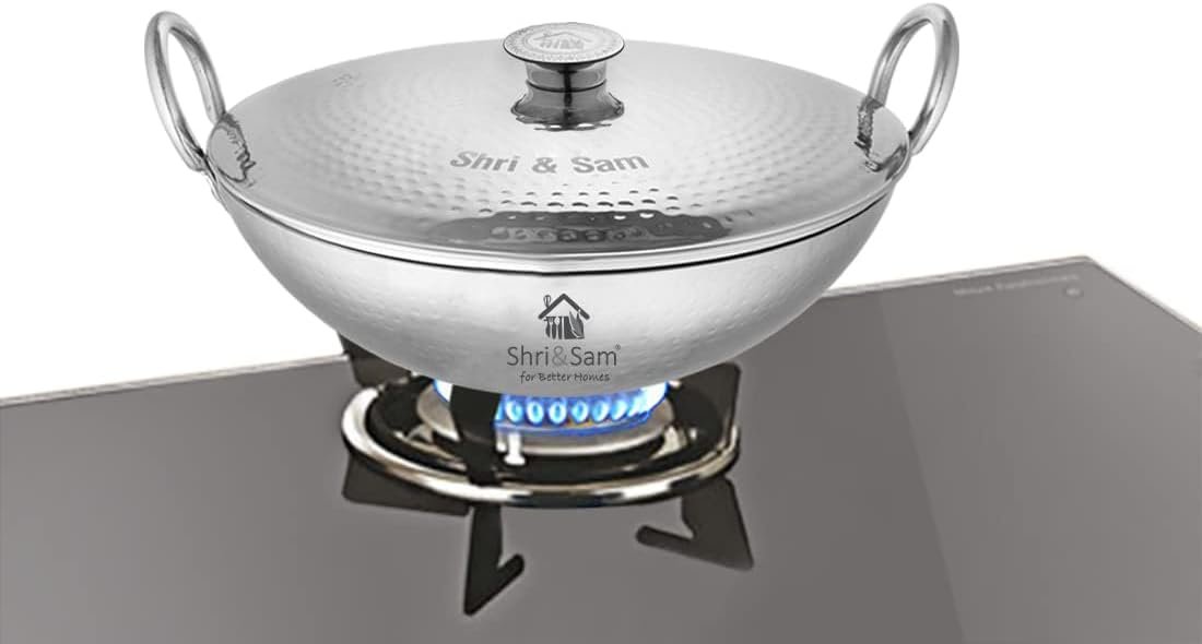 SHRI & SAM 430 HAMMERED KADHAI W/L SS 20CM