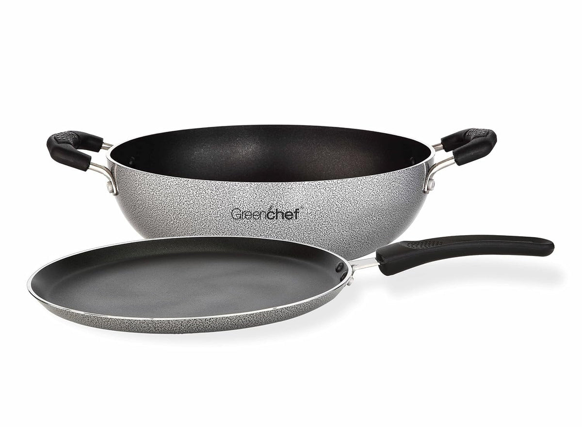 GREENCHEF TWIN PACK N/S 2PCS GIFT SET KADAI 230MM & TAWA 280MM