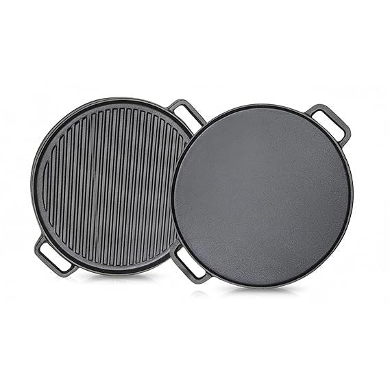 TRAMONTINA PRE SEASON CAST IRON TWIN HANDLE TAWA 30CM