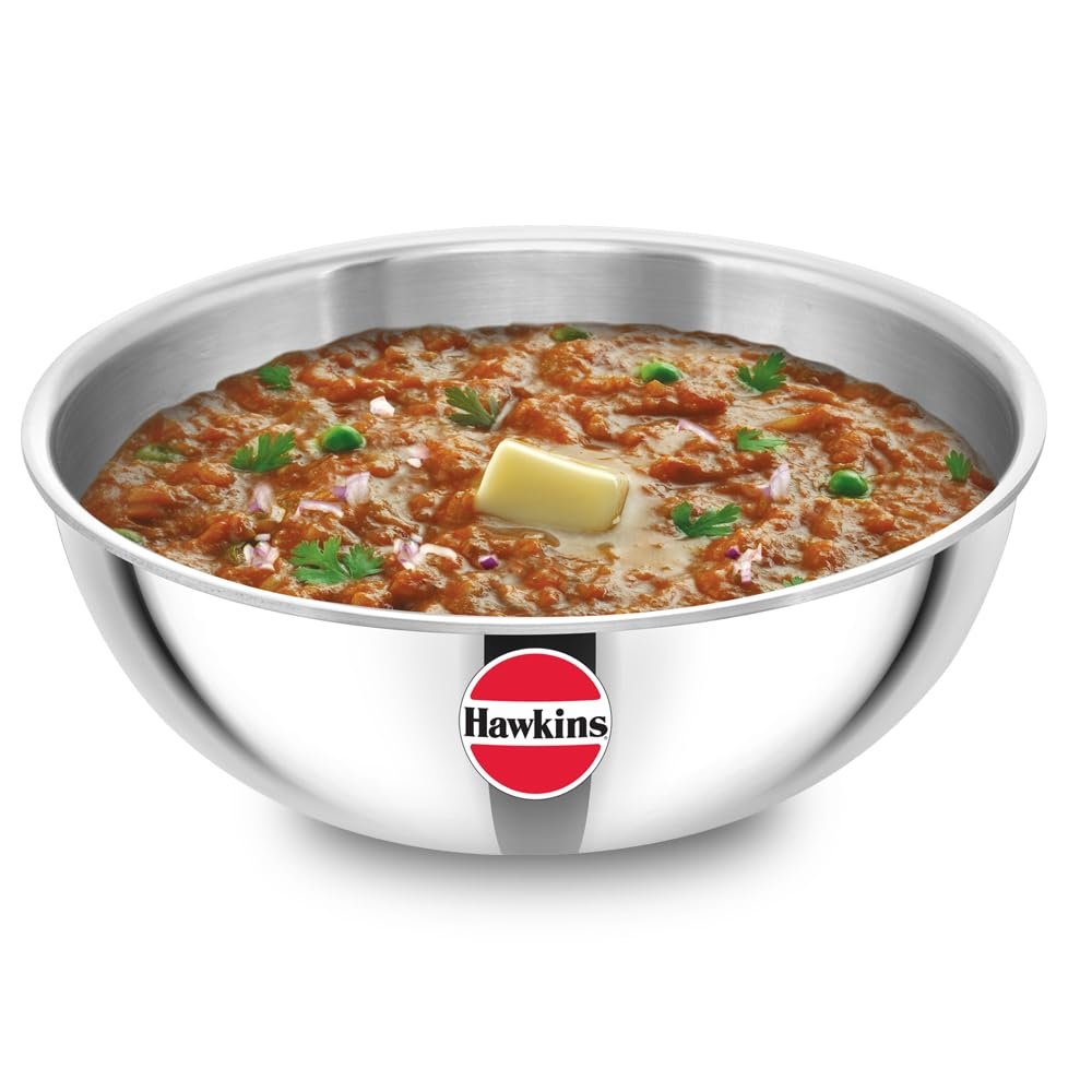 HAWKINS METRO KADHAI TRI-PLY SS 24CM