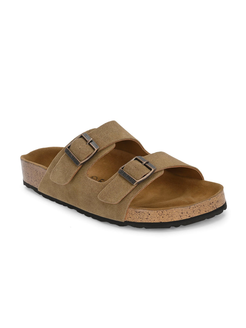 Camel Color Women's casual flat heel buckle strap sandal