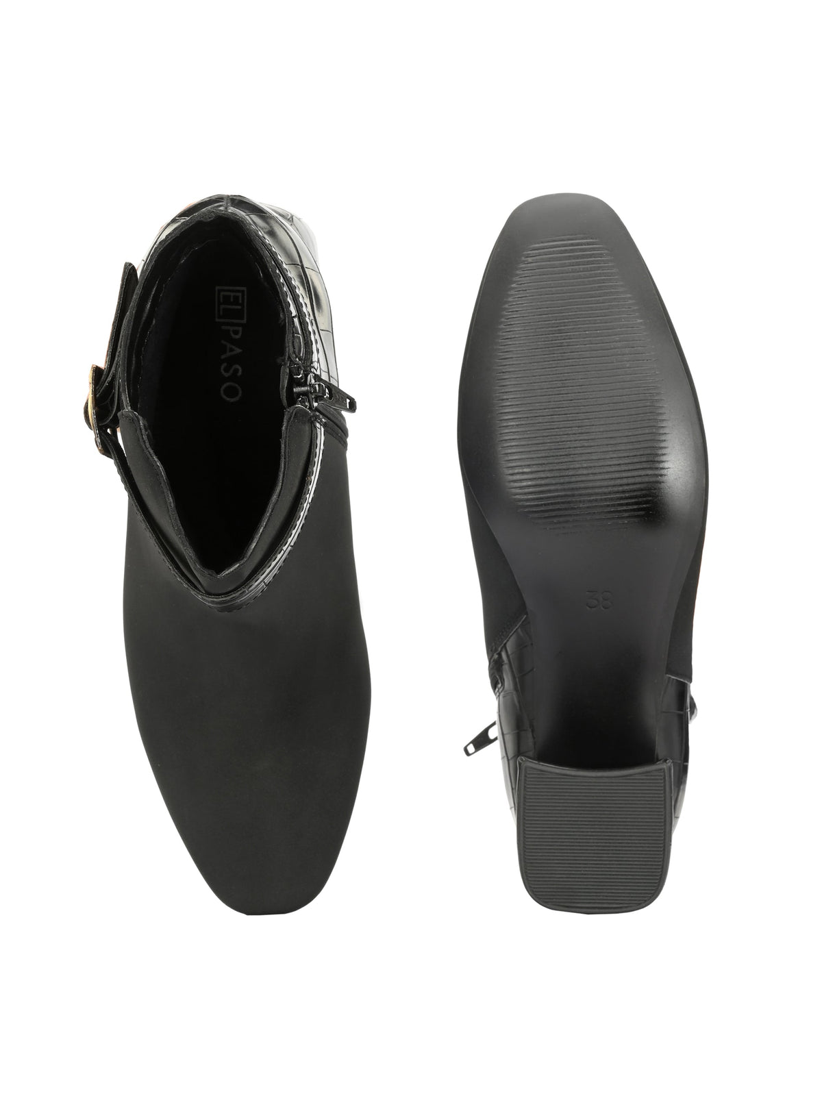 Elegant Onyx Suede Leather Bootie For Women-4