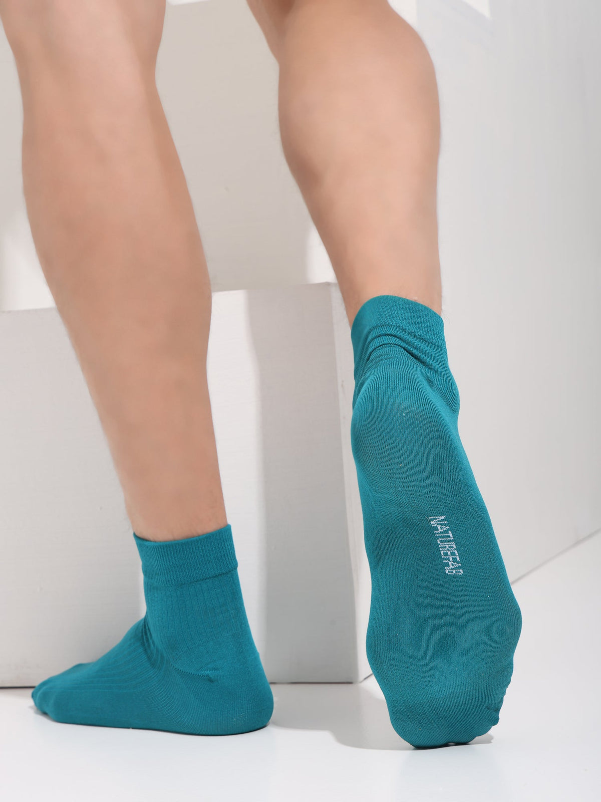 Naturefab Men's Bamboo Ankle Length socks Verdigns (Pack of 3)-3