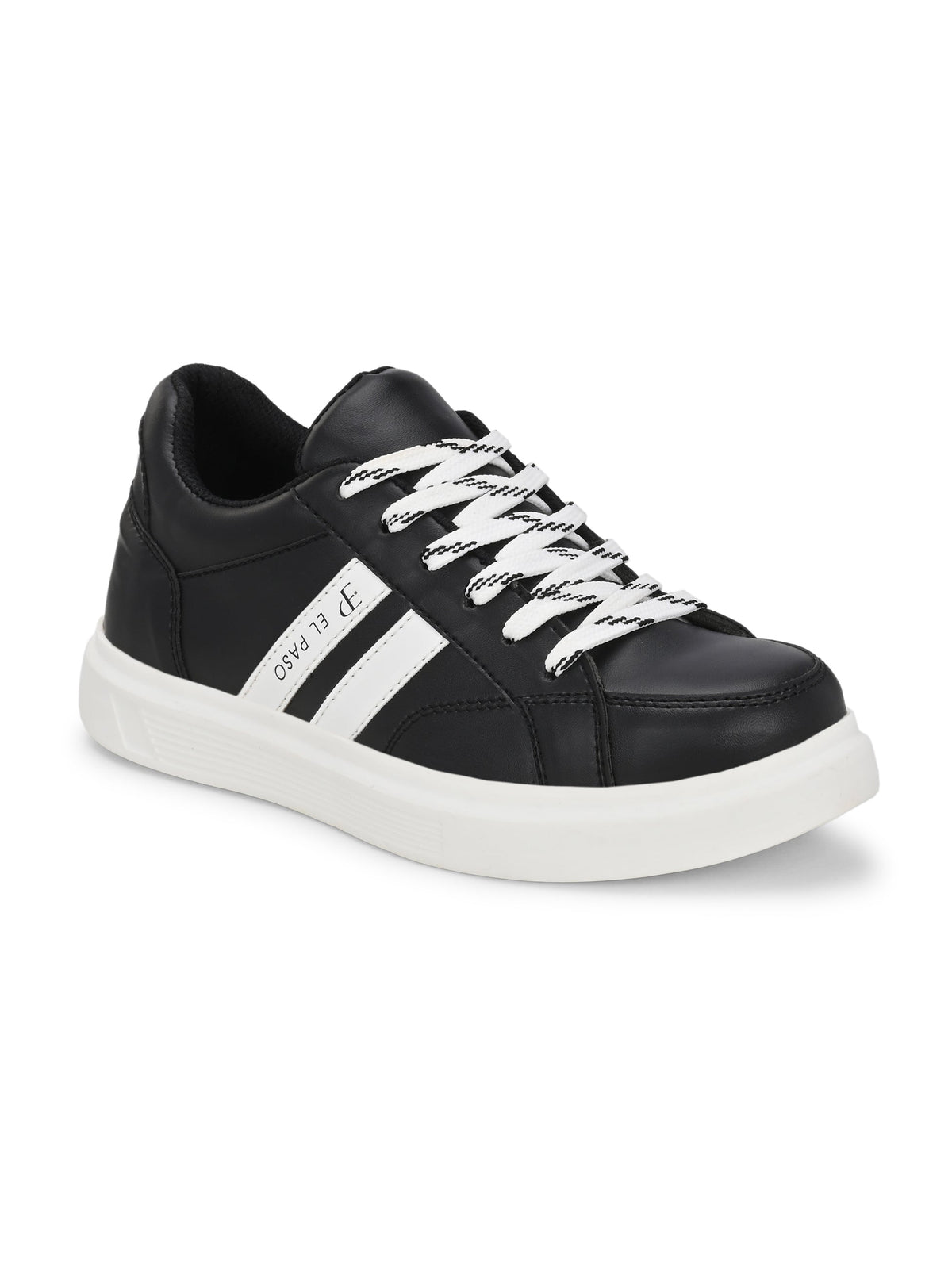 EL PASO Faux Leather Casual Lace Up Sneakers For Women-21