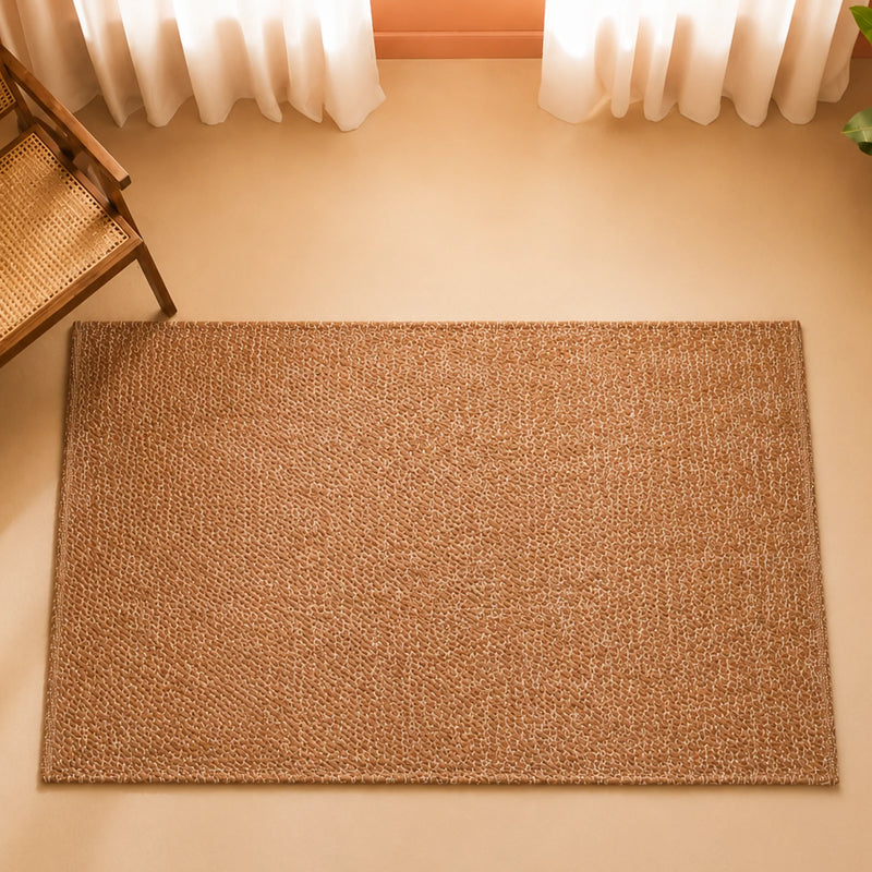 Tessitura Chromatic - Herringbone Cotton Rug (Tan & White)-2