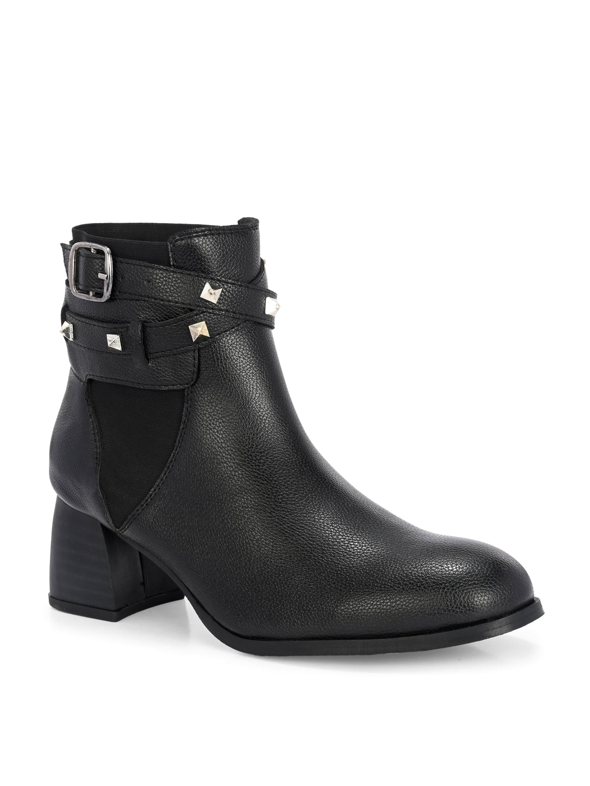 EL PASO Women Faux Leather Casual Slip On Boots-1