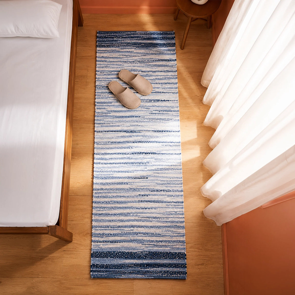 Earthology Soothe - Recycled Runner Rug (Denim Blue)-1