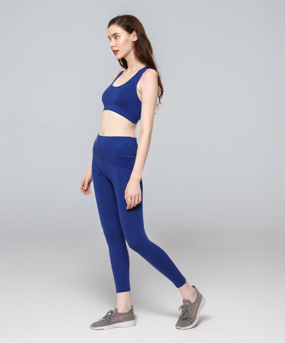 Naturefab Women's Bamboo Sports Bra Blue-3
