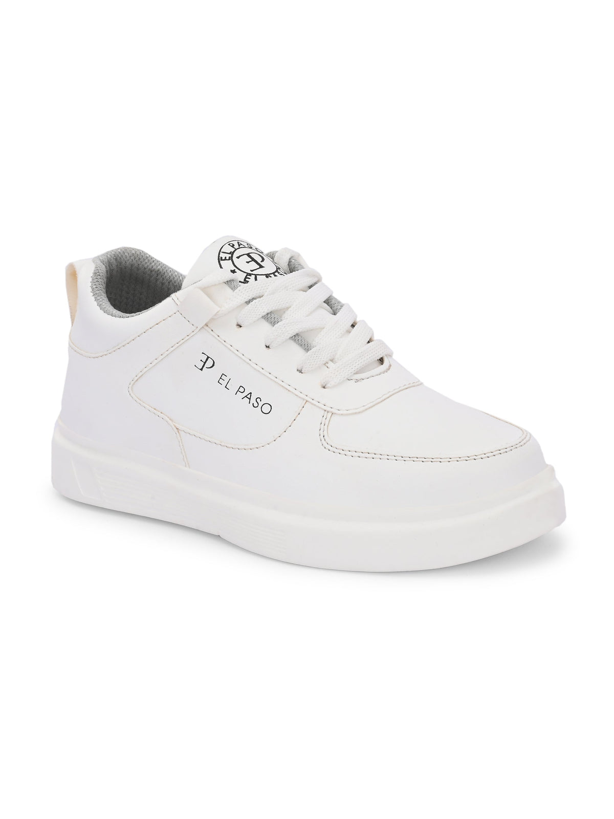 EL PASO Faux Leather Casual Lace Up Sneakers For Women-38