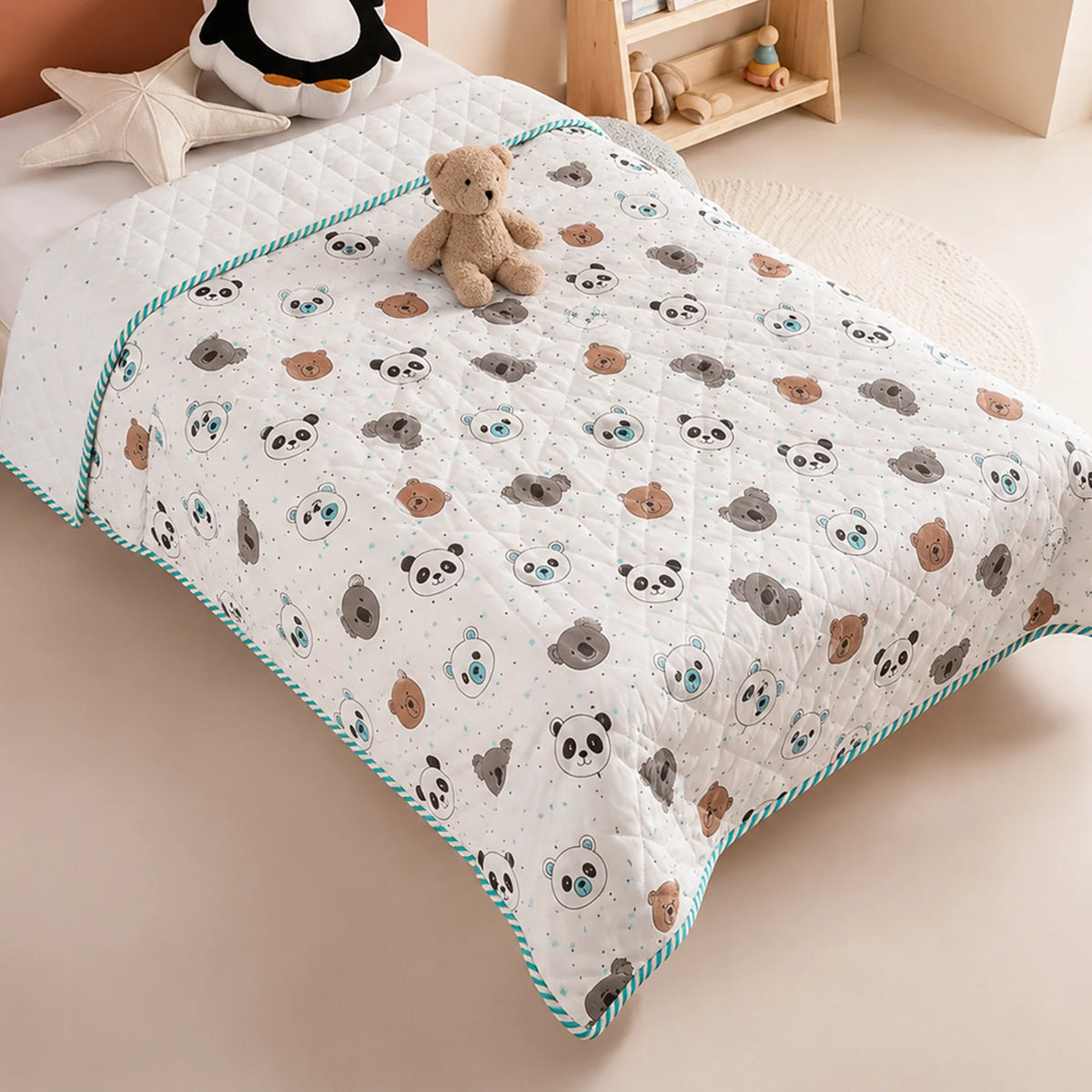Baby Panda and Friends - Printed Baby Blanket-2