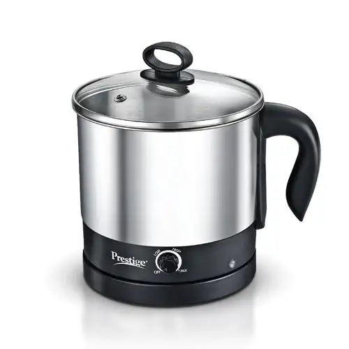 Prestige PMC 3.0+ Stainless Steel Outer Lid Multi Cooker 1.5L -Idli Stand with 3 Plates, Egg Boiling Rack with Stand, St