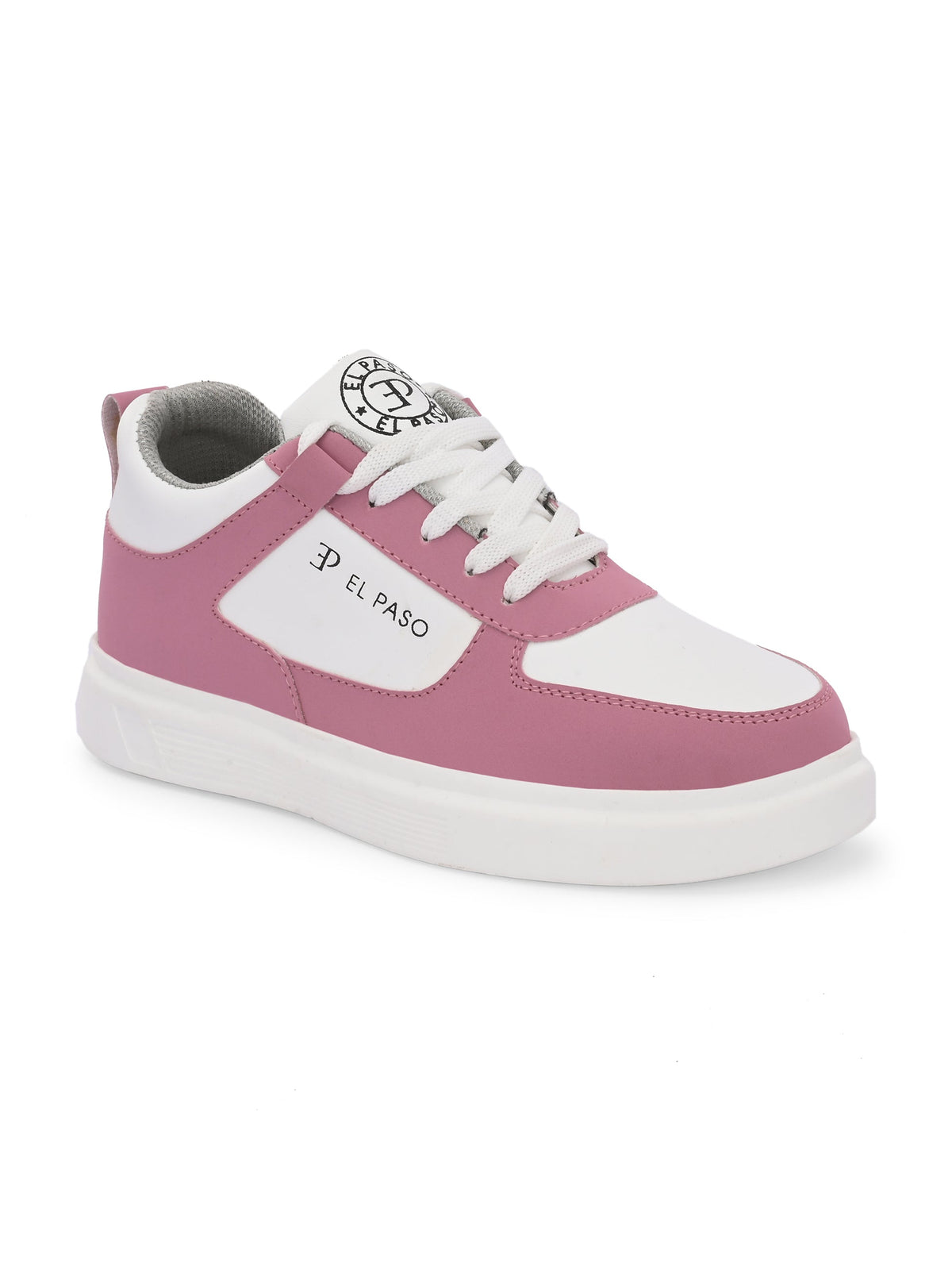 EL PASO Faux Leather Casual Lace Up Sneakers For Women-20