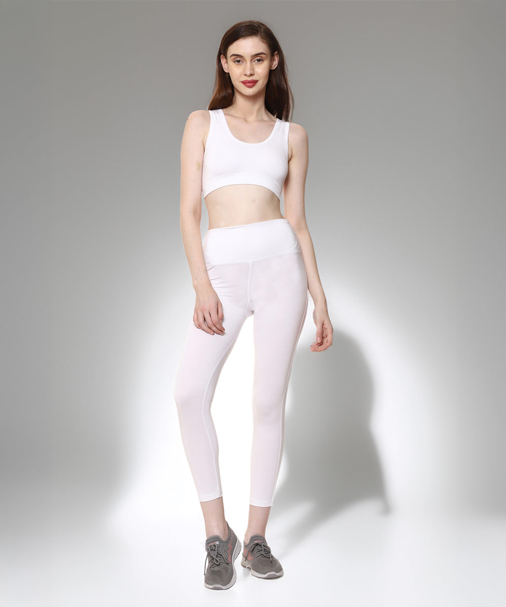 Naturefab Women's Bamboo Coórds Set White