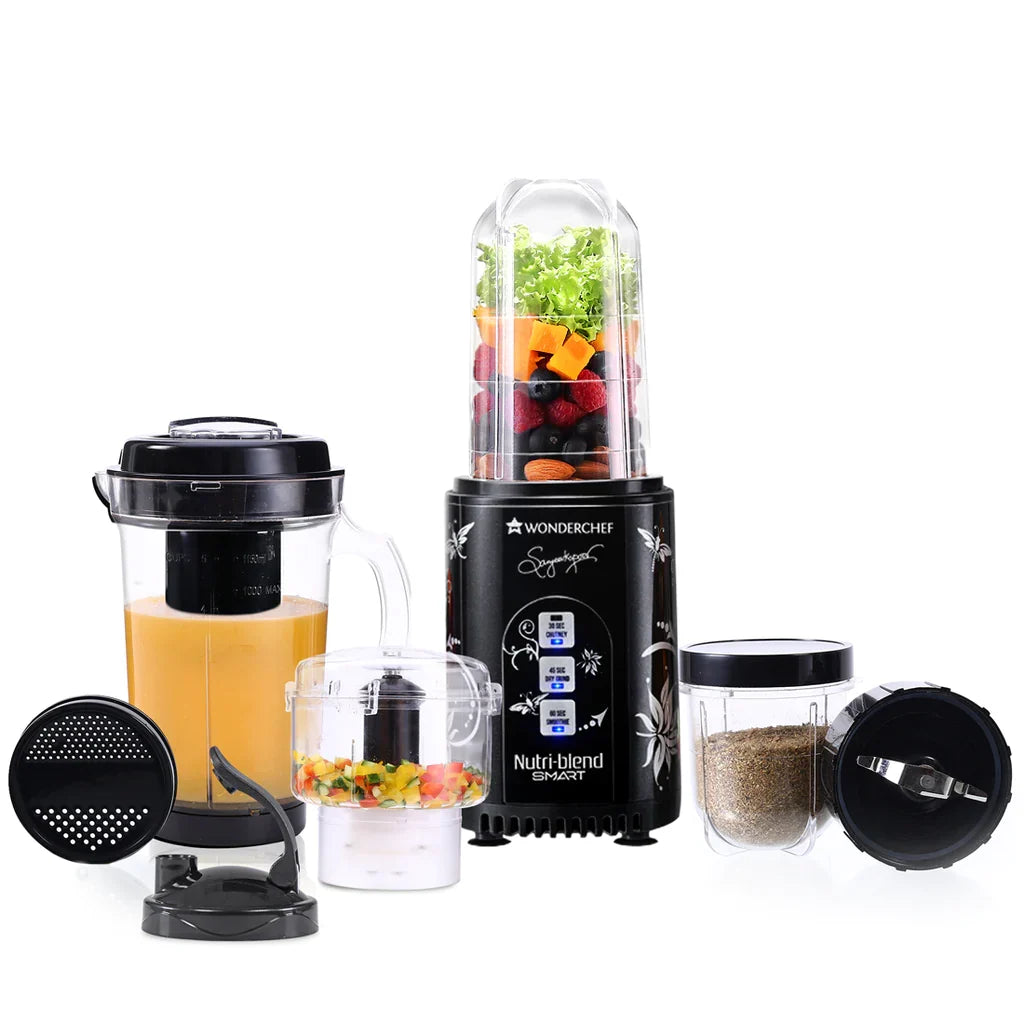 Wonderchef Nutri-blend SMART Automatic Mixer Grinder with Dual Pulse Function|22000 RPM|100% Full Copper Motor|2 Unbreak