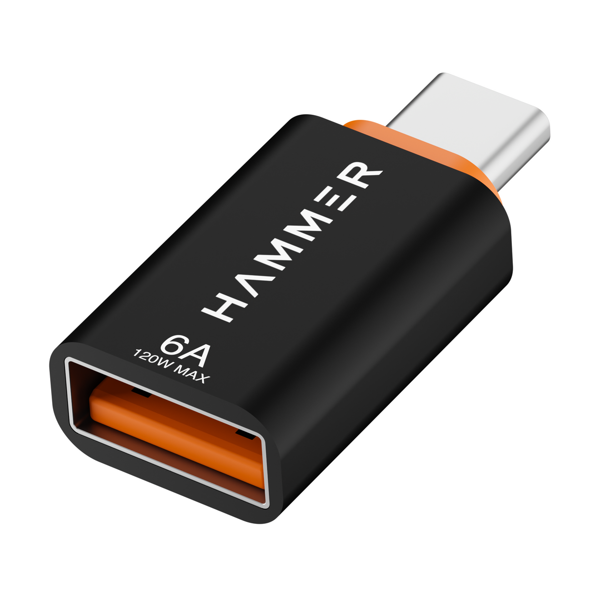 HAMMER USB 3.0 to Type C OTG Adaptor with high speed data transfer, Compatible for All Type C Devices (Black)