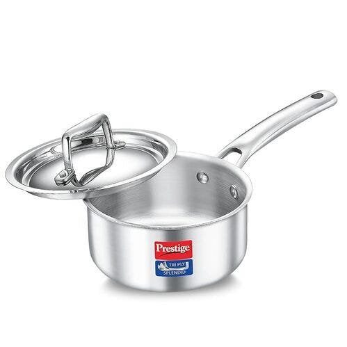 PRESTIGE TRIPLY SPLENDID COOKWARE SAUCE PAN WITH LID 18CM