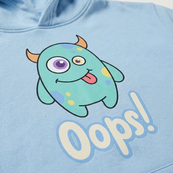 (Set of 2)Little Strong Hero & Oops! Kids Hoodie